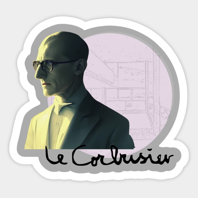 Le Corbusier Sticker by The Design Club
